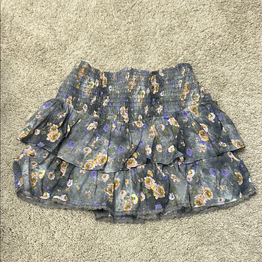 Zara Gray Floral Skort